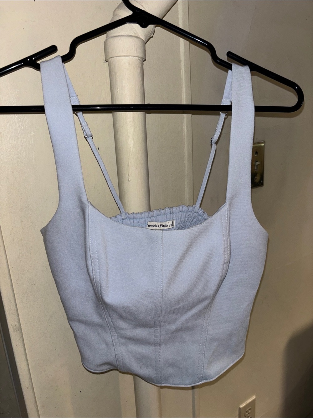 Abercrombie & Fitch Light Blue Square Neck Crop Tank